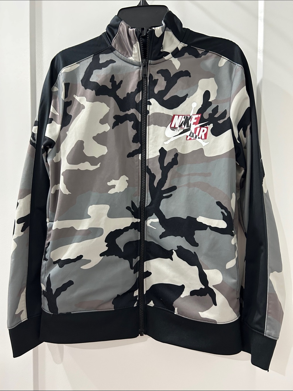Boys size 12 Gray Camo Track Jacket